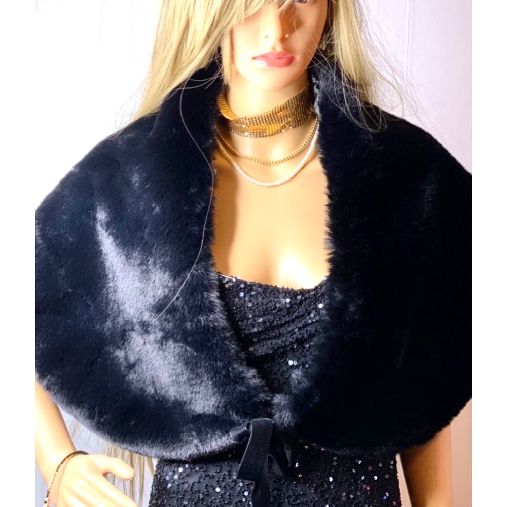 Faux Fur Shawl Wrap Shrug